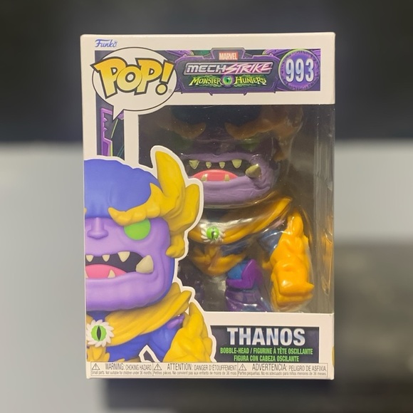 Funko Pop! Marvel Mech Strike Monster Hunters - Thanos #993 Vinyl Figure - Picture 7 of 8